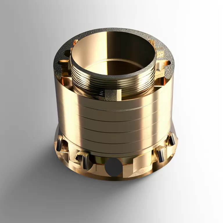 Internal Structure of a 70mm Brass Cylinder: Pins, Springs, and Core