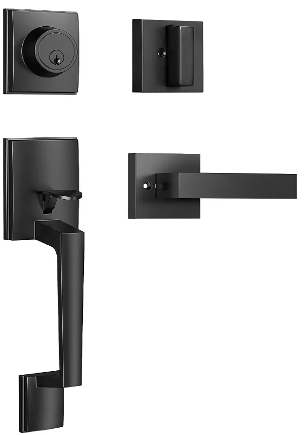 Front Door Handle Set with Deadbolt